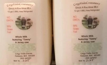 Cozy Vale Creamery Raw Milk