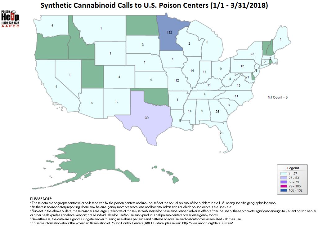 Synthetic Cannabinoid Calls 01.01.18-03.31.18